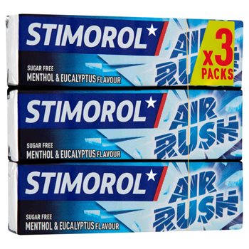 Stimorol air rush menthol eucalyptus 3-pack 42 g